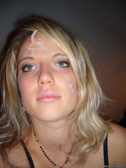 Girl with cum on her face