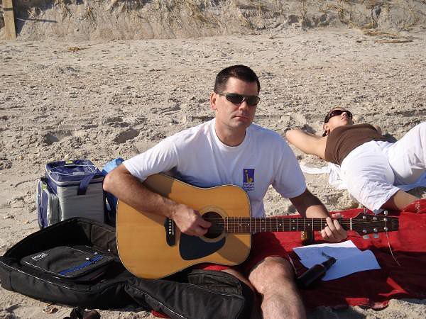 Me and guitar at the beach