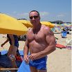 muscle bear on a beach