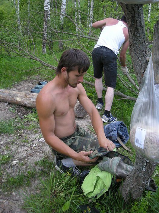 на природе