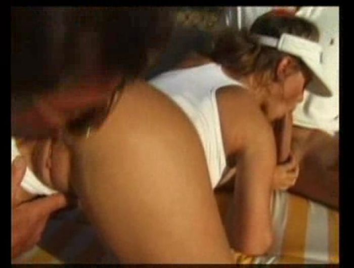 Tennis match turns into hardcore foursome