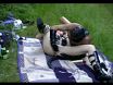 Leather Kinky Couple Fisting at Picnic