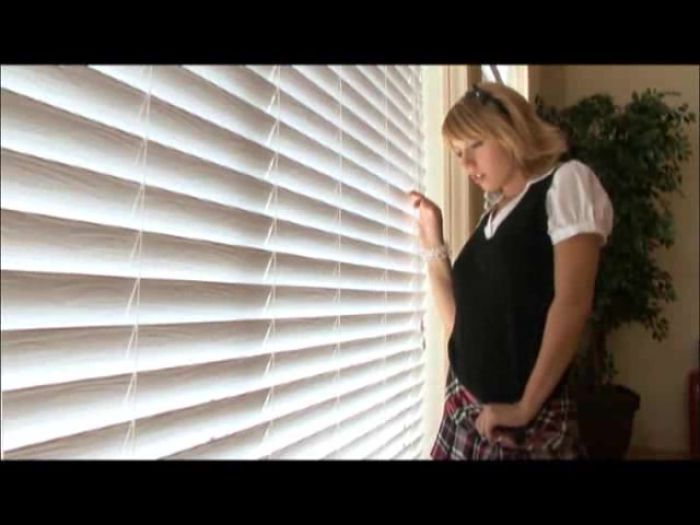 Schoolgirl Lexi Belle shows her tits